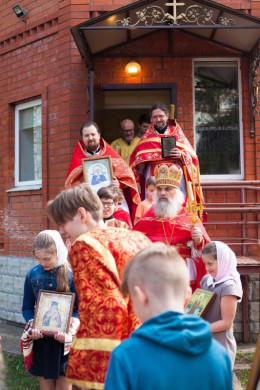 Освящение воскресной школы в Любимовке