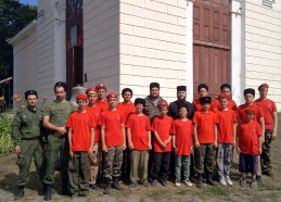 Участники военно патриотических сборов в Воскресенском храме г. Павловского Посада